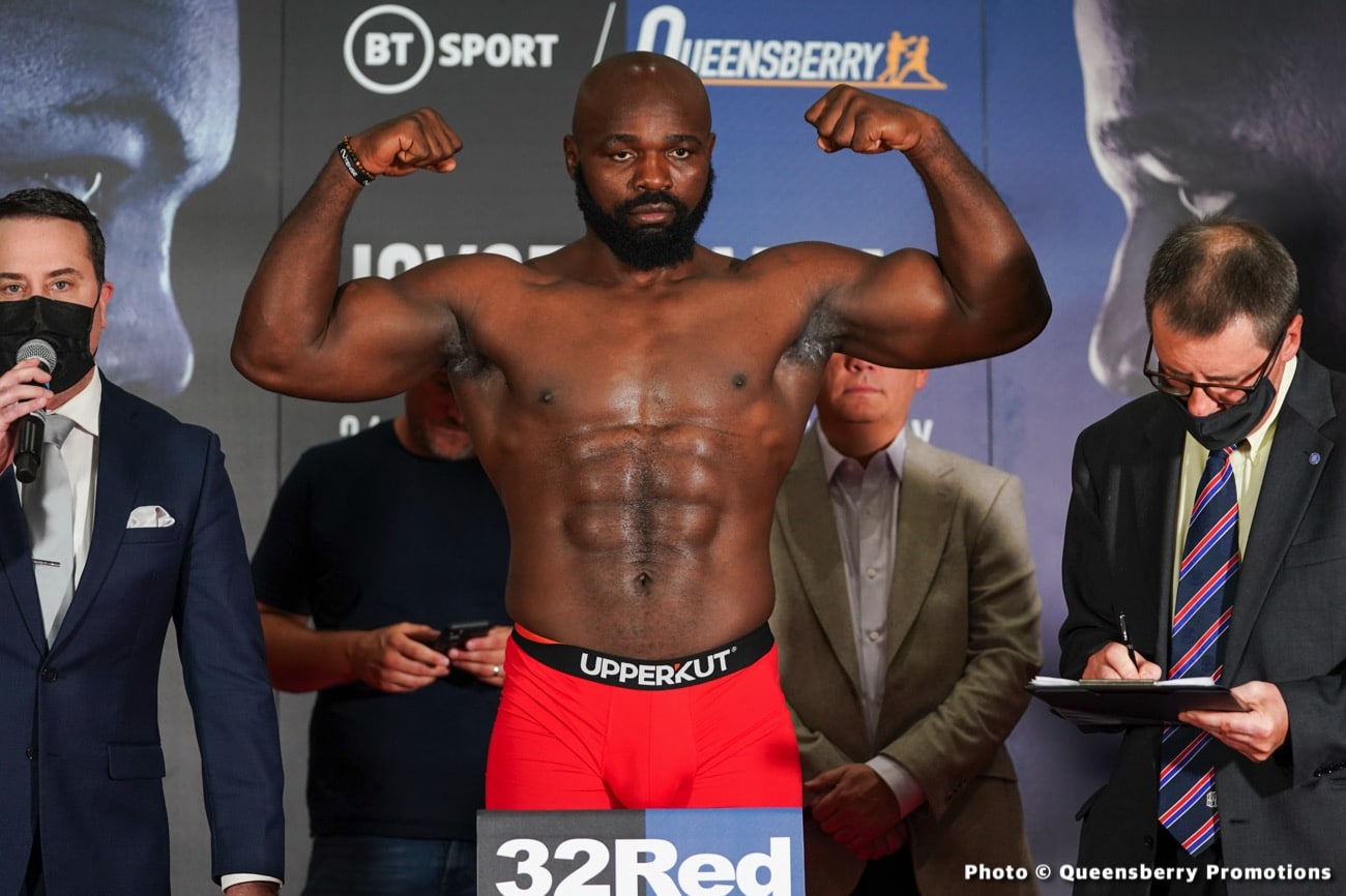 Weights: Joe Joyce 268.14 vs. Carlos Takam 248.8