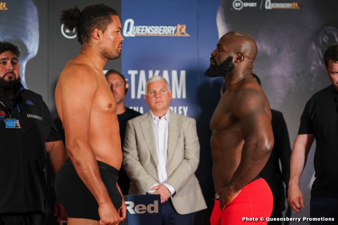 Weights: Joe Joyce 268.14 vs. Carlos Takam 248.8