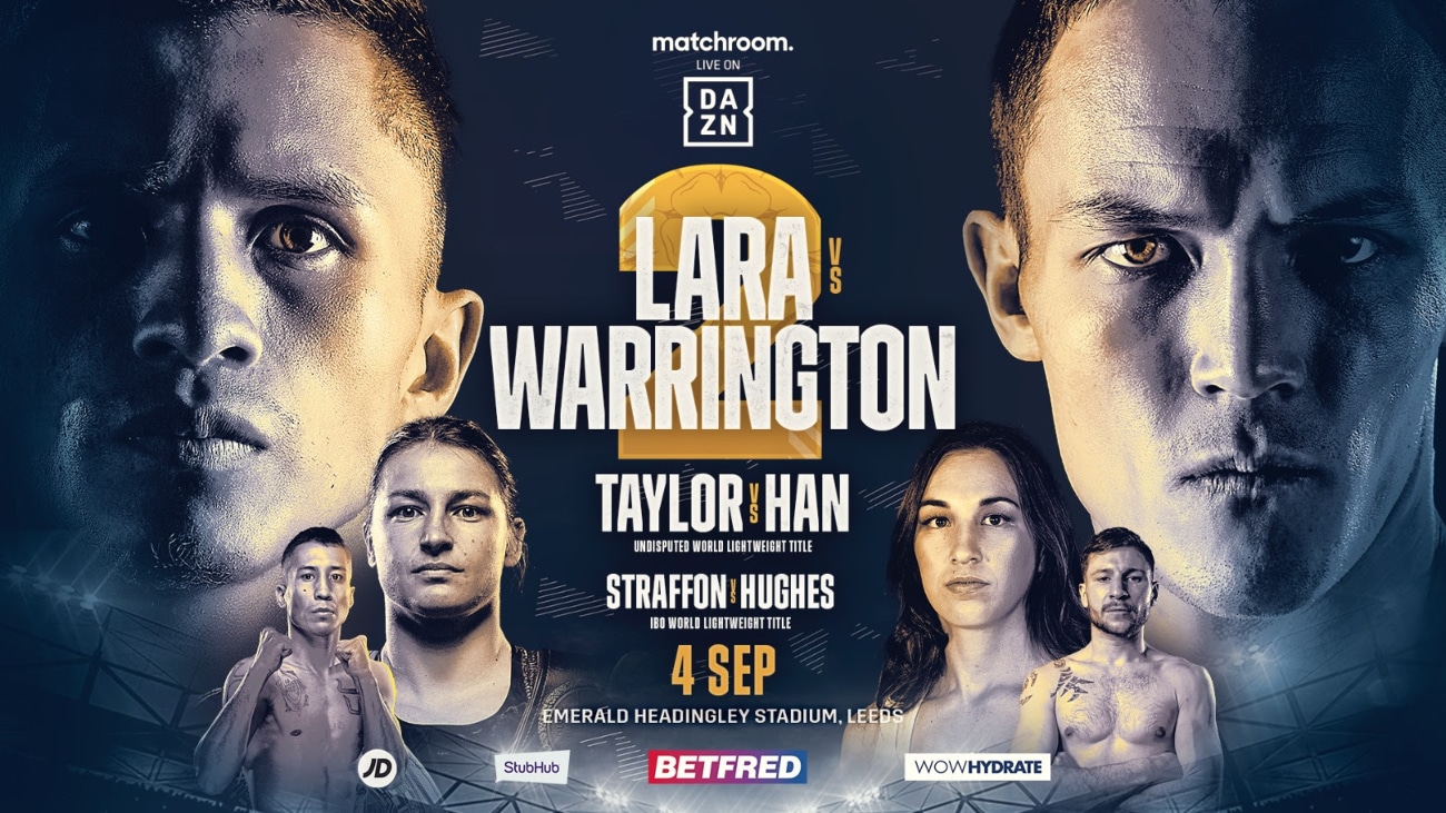 Lara vs. Warrington 2: Is this a retirement party for Josh on Sept.4th?