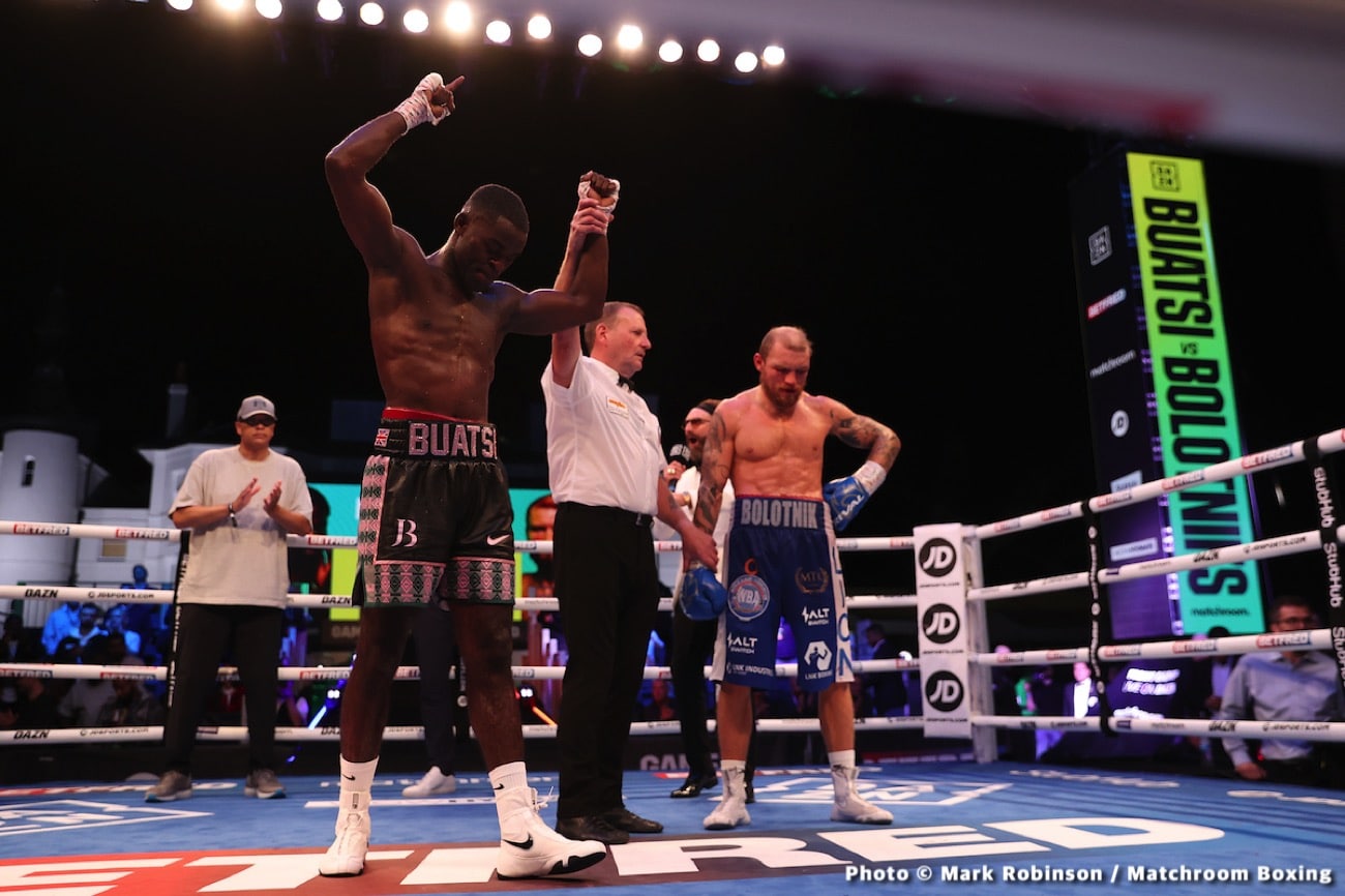 Joshua Buatsi defeats Ricards Bolotniks - Boxing Results