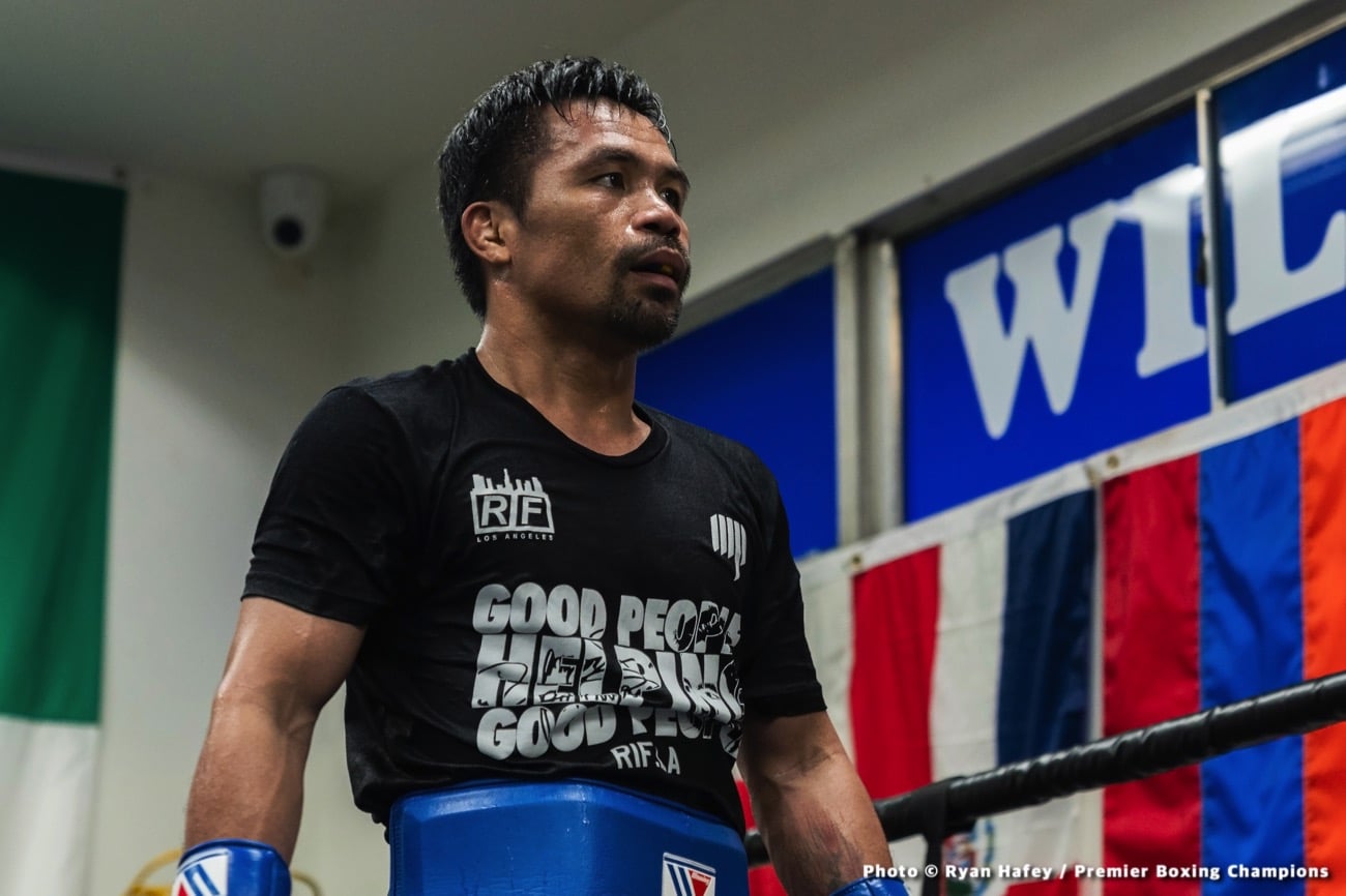 Pacquiao glad Spence will fight toe-to-toe on inside