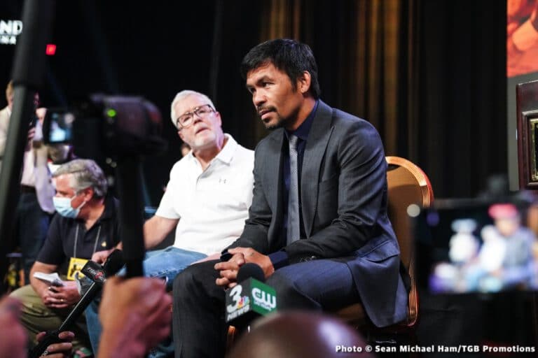 Pacquiao reacts to Errol Spence fake injury conspiracy theorists