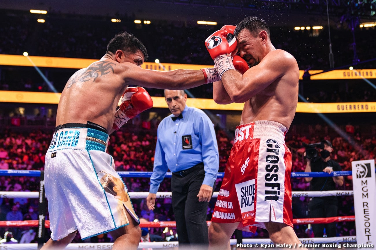 Manny Pacquiao vs. Yordenis Ugas - live action results from Las Vegas
