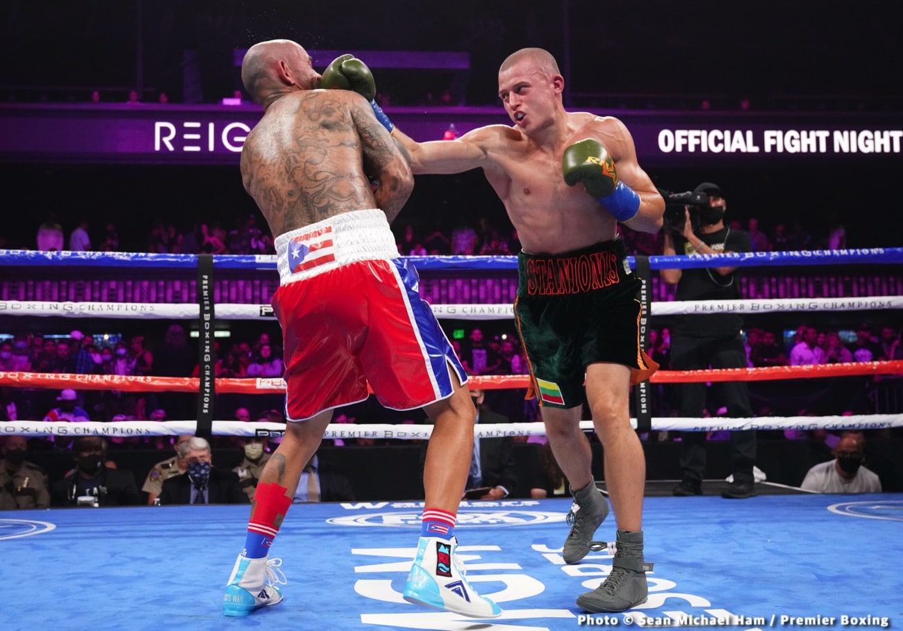 Eimantas Stanionis - Luis Collazo ends in no contest - Boxing Results