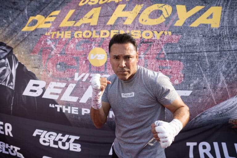 Oscar De La Hoya Tests Positive For COVID, Out Of Belfort Fight – Holyfield Offers To Step In