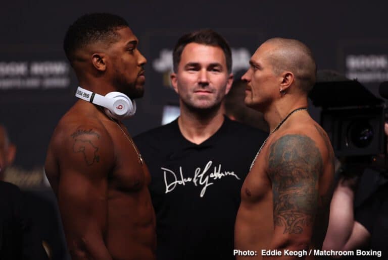 Official Weights: Joshua 240 Pounds, Usyk 221 Pounds