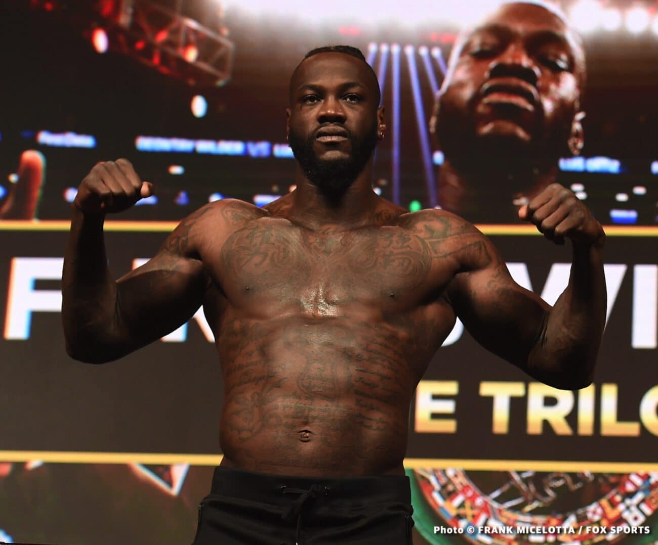 Boxing photo: Adam Kownacki, Deontay Wilder, Edgar Berlanga, Efe Ajagba, Frank Sanchez, Jared Anderson, Julian Williams, Robert Helenius, Tyson Fury image Weights: Tyson Fury 277 vs. Deontay Wilder 238
