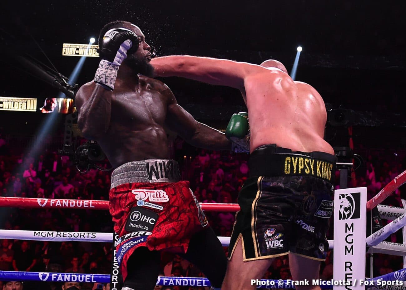 Boxing photo: Adam Kownacki, Deontay Wilder, Edgar Berlanga, Efe Ajagba, Frank Sanchez, Jared Anderson, Julian Williams, Robeisy Ramirez, Robert Helenius, Tyson Fury image Tyson Fury vs. Deontay Wilder 3 - Live results from Las Vegas