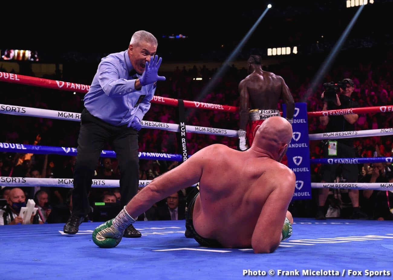 Boxing photo: Adam Kownacki, Deontay Wilder, Edgar Berlanga, Efe Ajagba, Frank Sanchez, Jared Anderson, Julian Williams, Robeisy Ramirez, Robert Helenius, Tyson Fury image Tyson Fury vs. Deontay Wilder 3 - Live results from Las Vegas