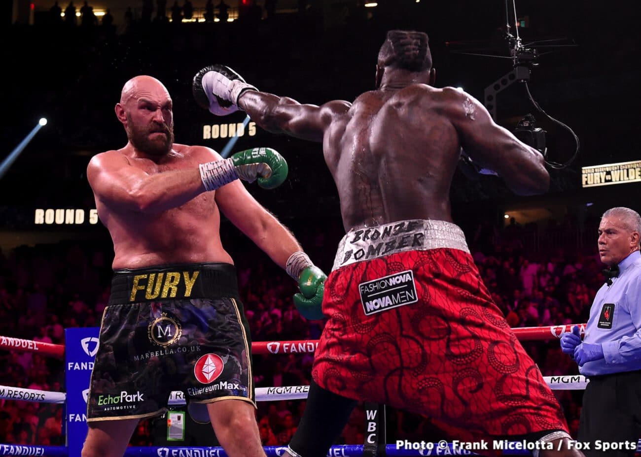 Boxing photo: Adam Kownacki, Deontay Wilder, Edgar Berlanga, Efe Ajagba, Frank Sanchez, Jared Anderson, Julian Williams, Robeisy Ramirez, Robert Helenius, Tyson Fury image Tyson Fury vs. Deontay Wilder 3 - Live results from Las Vegas