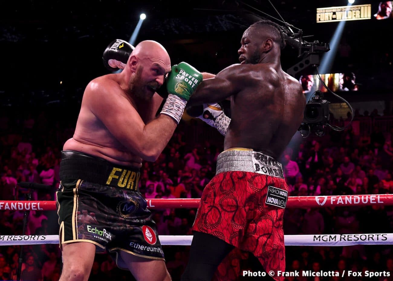 Boxing photo: Adam Kownacki, Deontay Wilder, Edgar Berlanga, Efe Ajagba, Frank Sanchez, Jared Anderson, Julian Williams, Robeisy Ramirez, Robert Helenius, Tyson Fury image Tyson Fury vs. Deontay Wilder 3 - Live results from Las Vegas