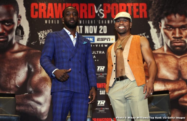 Crawford Not Sure He'll Stop Porter, But He Says His Performance Will Show “Why Certain Fights Haven't Manifested”