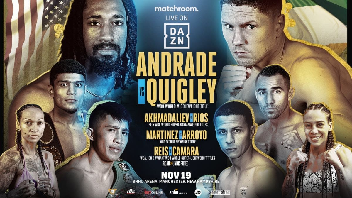 Demetrius Andrade, Jason Quigley boxing image / photo