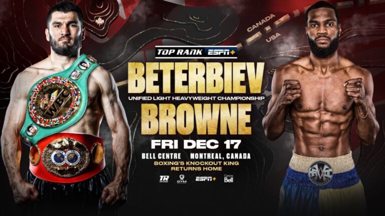 Artur Beterbiev vs Marcus Browne on Dec 17 - LIVE on ESPN+