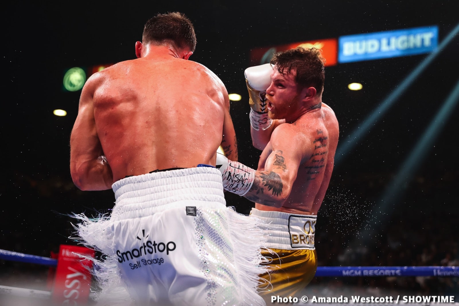 Saul ‘Canelo’ Alvarez becomes first ever undisputed super middleweight champion with 11th round knockout of Caleb Plant