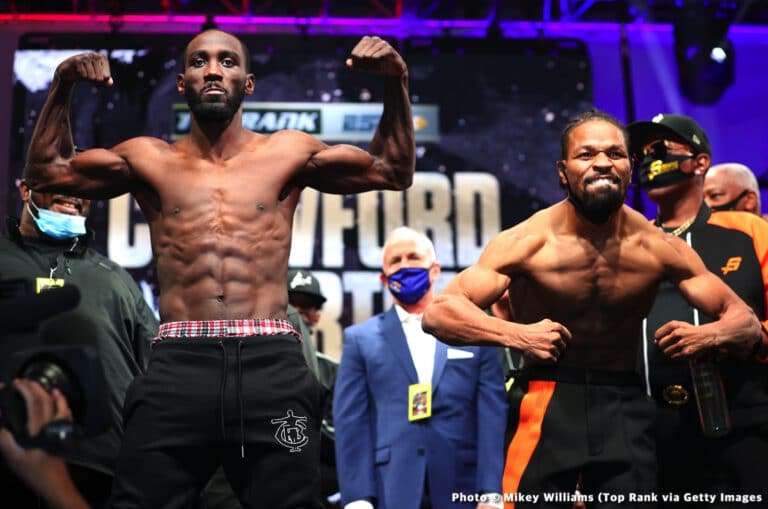 Crawford vs. Porter - weights from Las Vegas