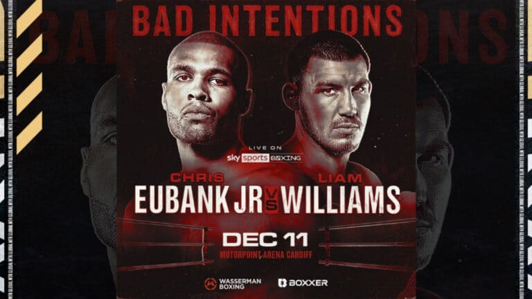 Chris Eubank Jr. battles Liam Williams on Jan 29 in Cardiff