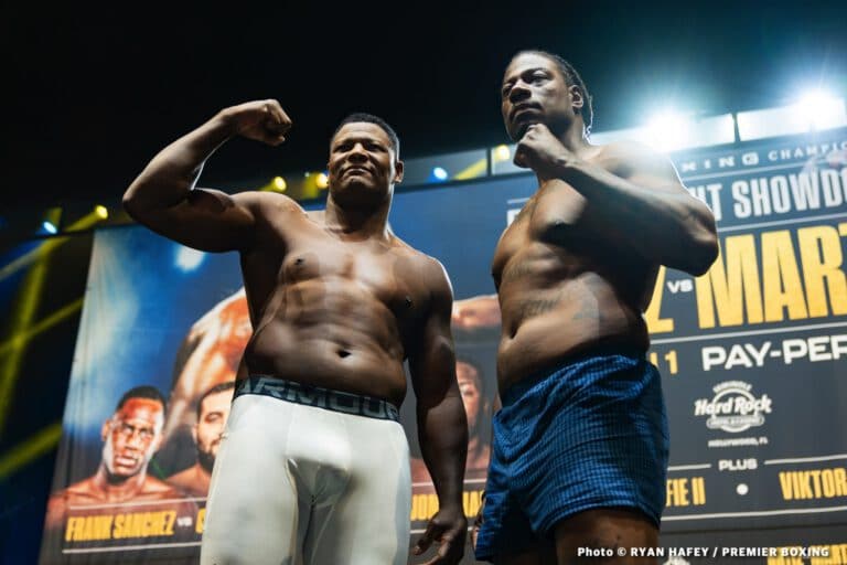 Luis Ortiz vs. Charles Martin & Frank Sanchez vs. Christian Hammer Weights