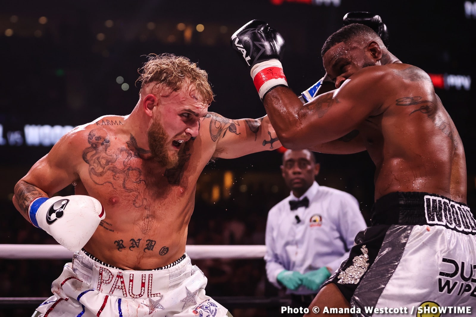 Jake Paul leaves No Doubt He Has Power KOing Woodley in the Sixth - Boxing Results