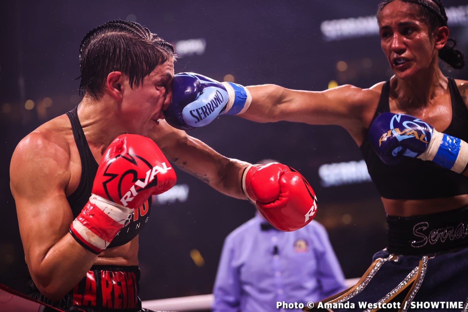 Amanda Serrano, Jake Paul boxing image / photo