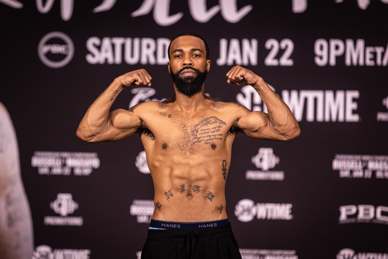 Gary Russell Jr. 125.5 vs. Mark Magsayo 125.5 - weigh-in results for SHOWTIME this Saturday