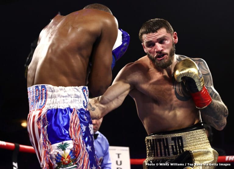 Joe Smith Jr. defends WBO world light heavyweight title with one sided stoppage win over Steve Geffrard
