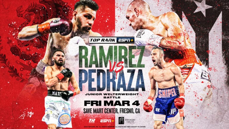 Jose Ramirez battles Jose Pedraza on March 4th in Fresno, California
