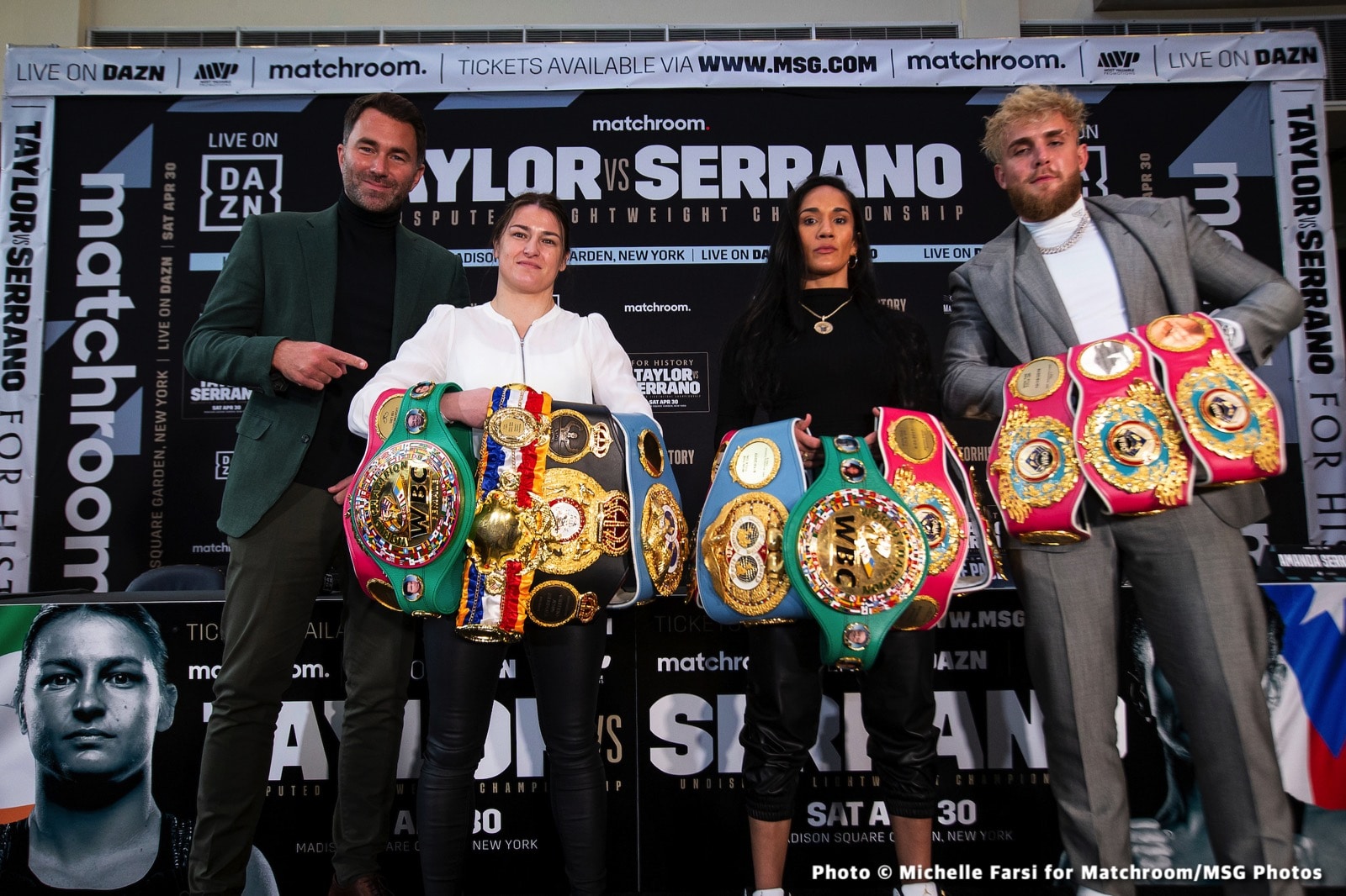 WATCH LIVE Katie Taylor - Amanda Serrano DAZN Weigh In