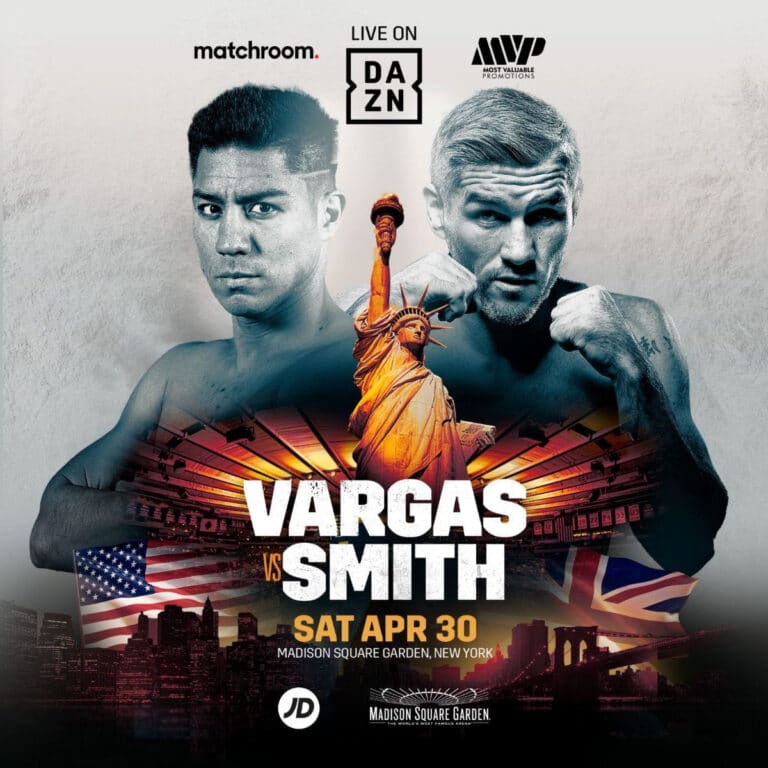 Jessie Vargas - Liam Smith on Taylor vs. Serrano card on DAZN on April 30th