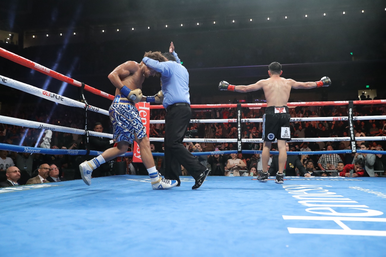 Alexis Rocha, Bektemir Melikuziev, Blair Cobbs boxing image / photo