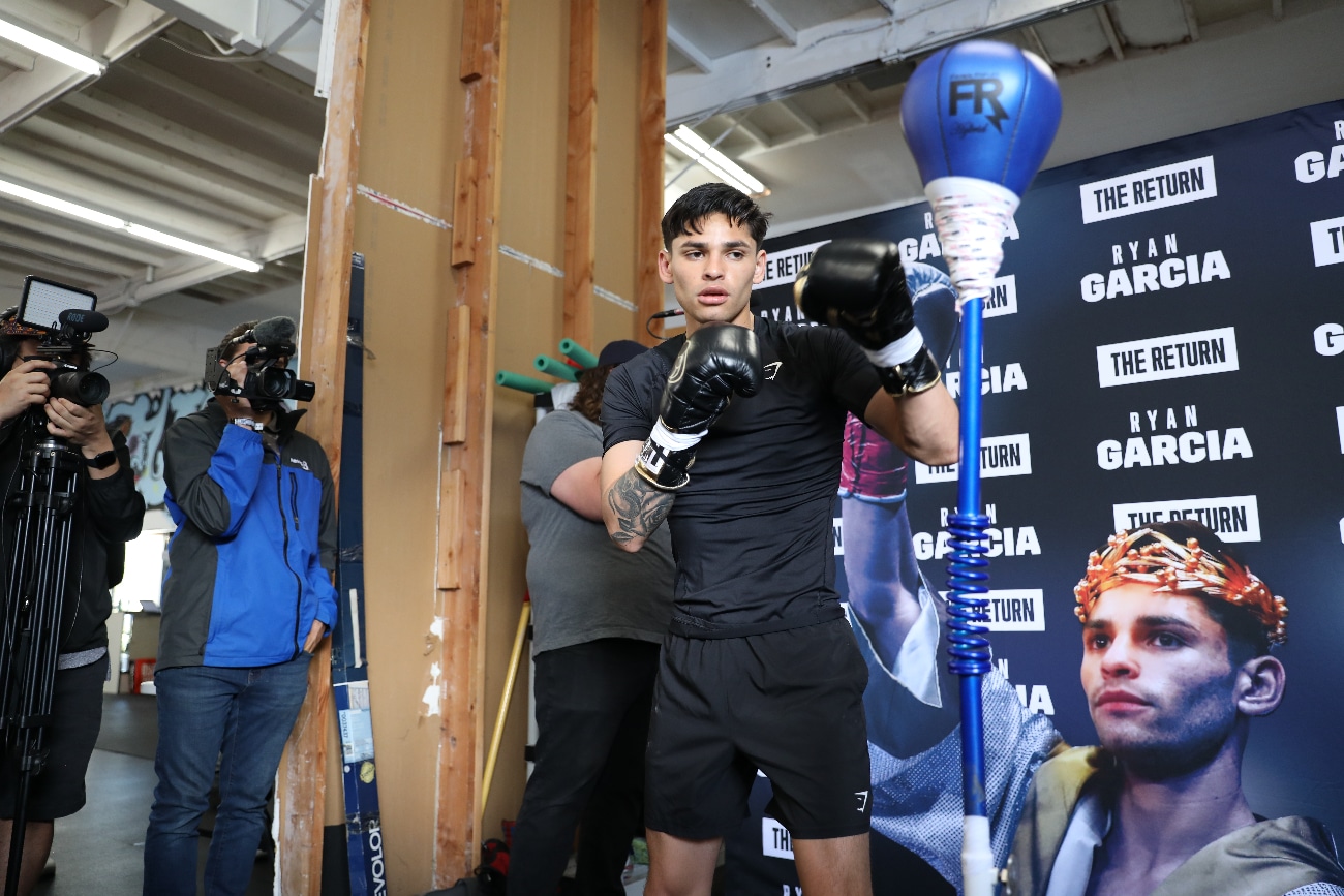 Ryan Garcia talking about knocking out sparring partners