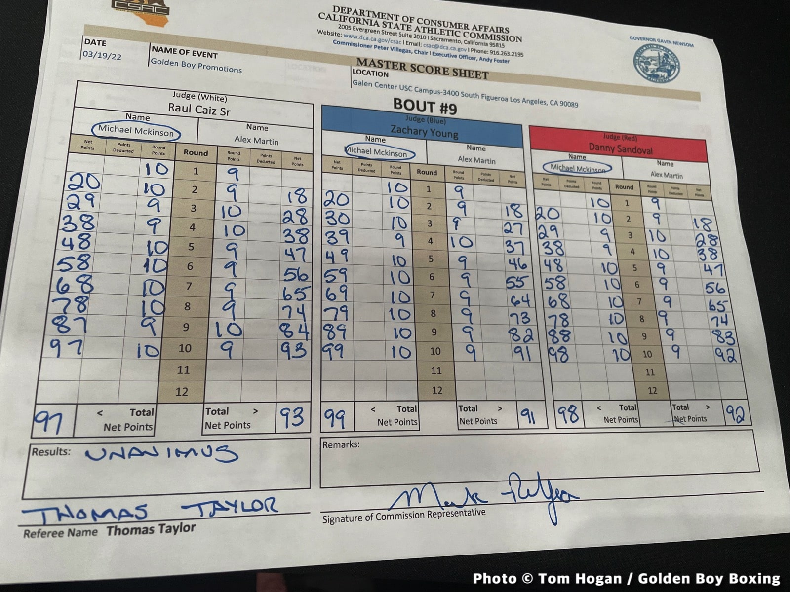 Photos: Rocha destroys Cobbs; McKinson beats Martin
