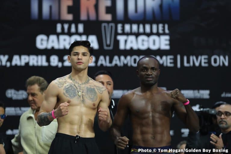 Ryan Garcia vs Emmanuel Tagoe Official DAZN Weigh In Results