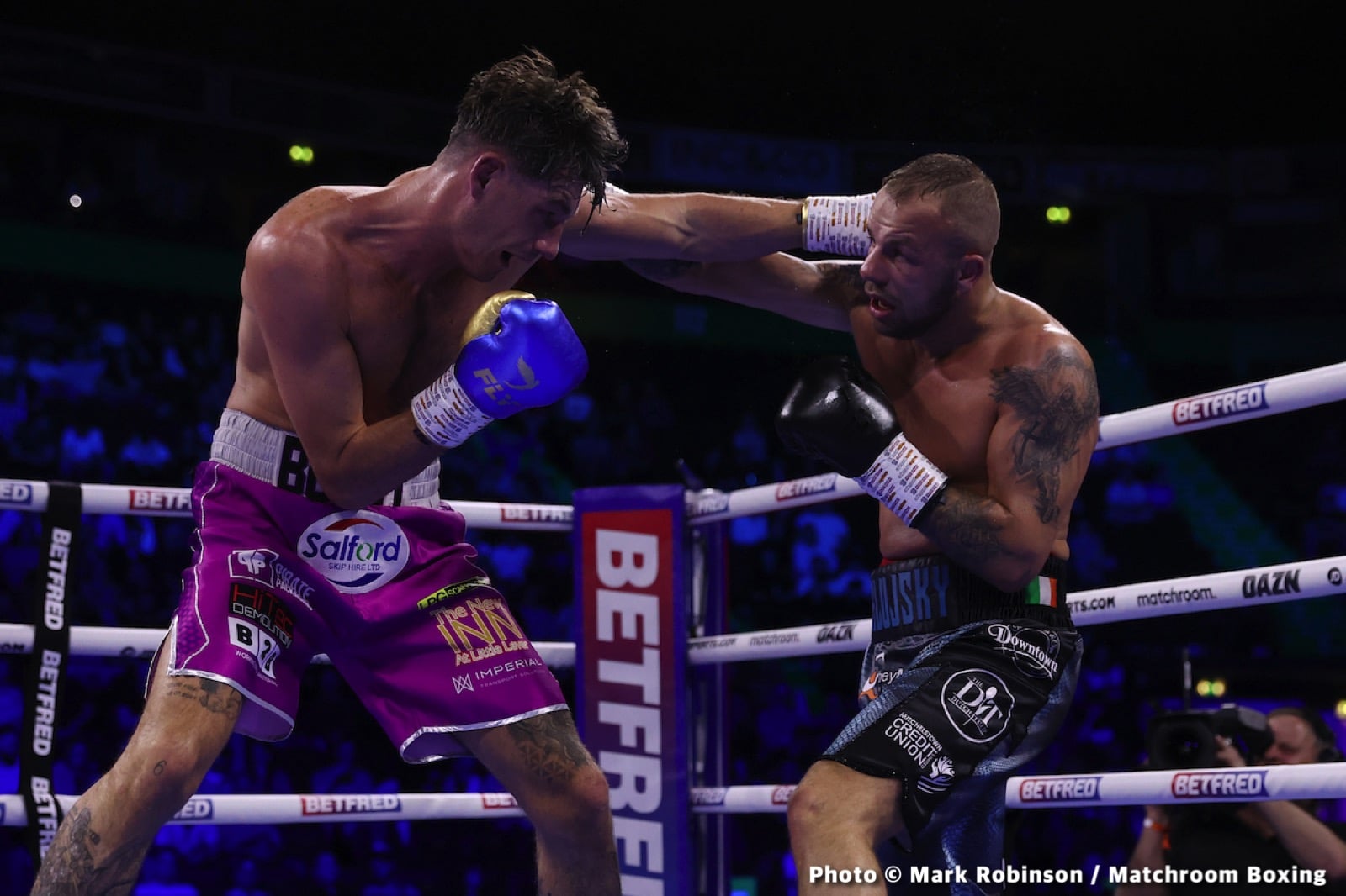 Boxing photo: Chris Van Heerden, Conor Benn image Conor Benn Scores Impressive 2nd Round KO Over Van Heerden - Boxing Results