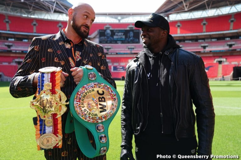 Tyson Fury says Joshua can work his corner during the fight on Saturday