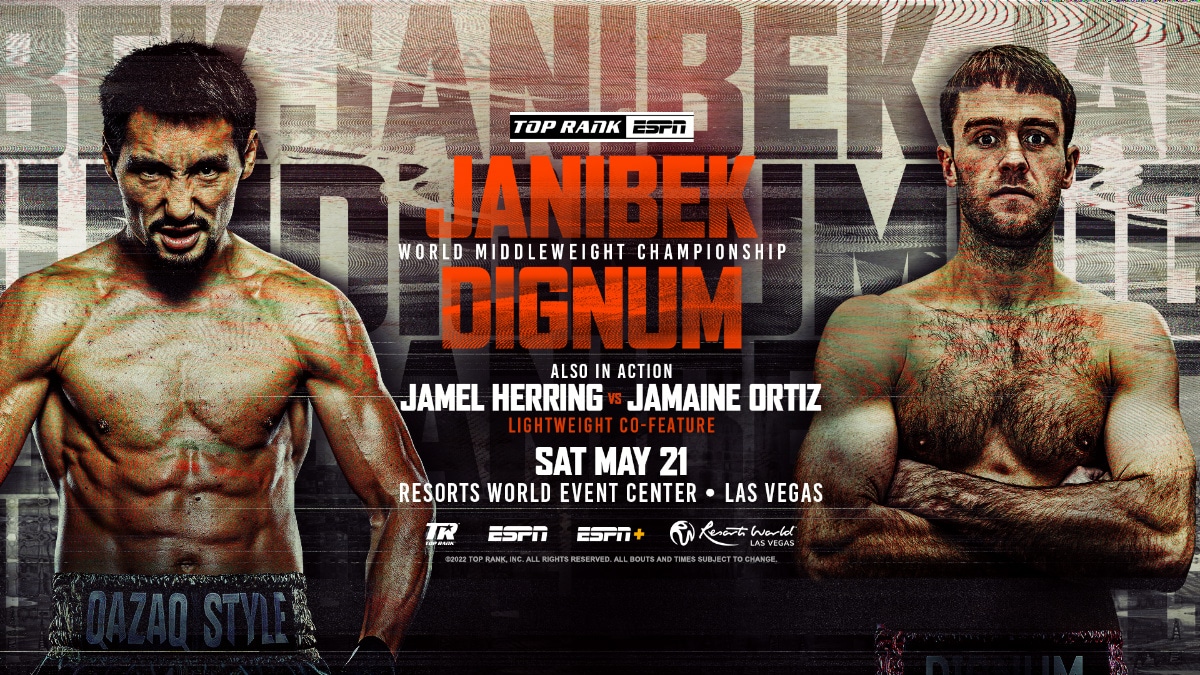 Alimkhanuly vs. Dignum on May 21, live on ESPN