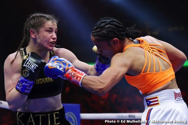 Katie Taylor shuts down Jake Paul for suggesting 126lbs Serrano re-run