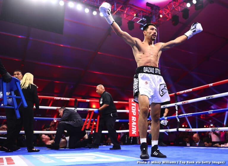 Janibek Alimkhanuly stops Danny Dignum by 2nd round KO - Boxing results