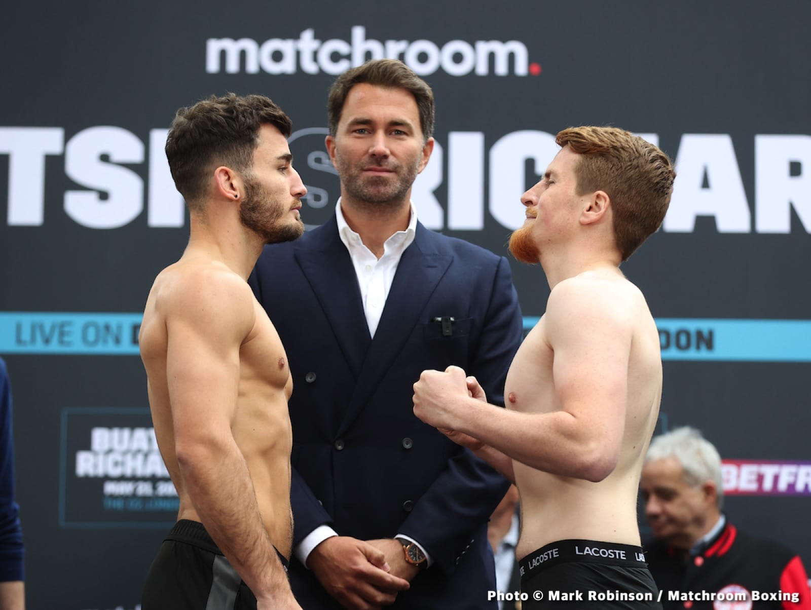 Boxing photo: Adam Balski, Alen Babic, Craig Richards, Joshua Buatsi image Joshua Buatsi vs. Craig Richards DAZN Weigh In Results