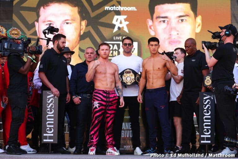 Canelo Alvarez vs. Dmitry Bivol - weights for Saturday on DAZN pay-per-view