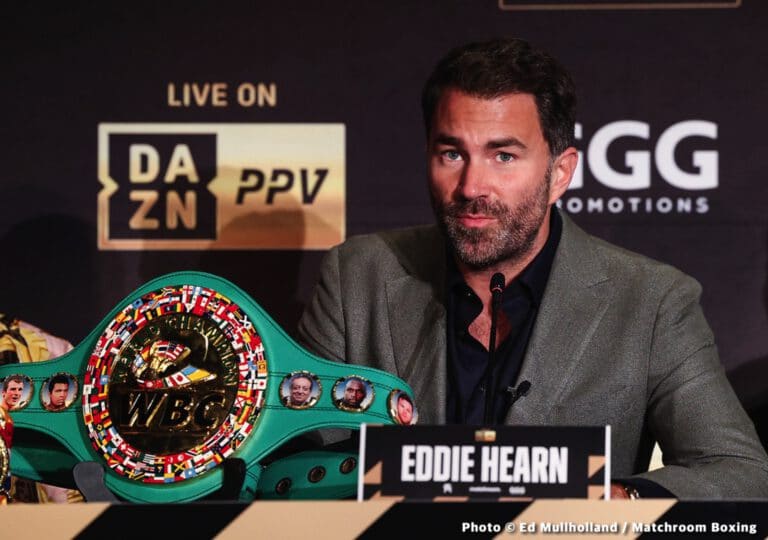 Eddie Hearn Defends Tough Matchmaking, Says His Fighters “Try To Be Great”