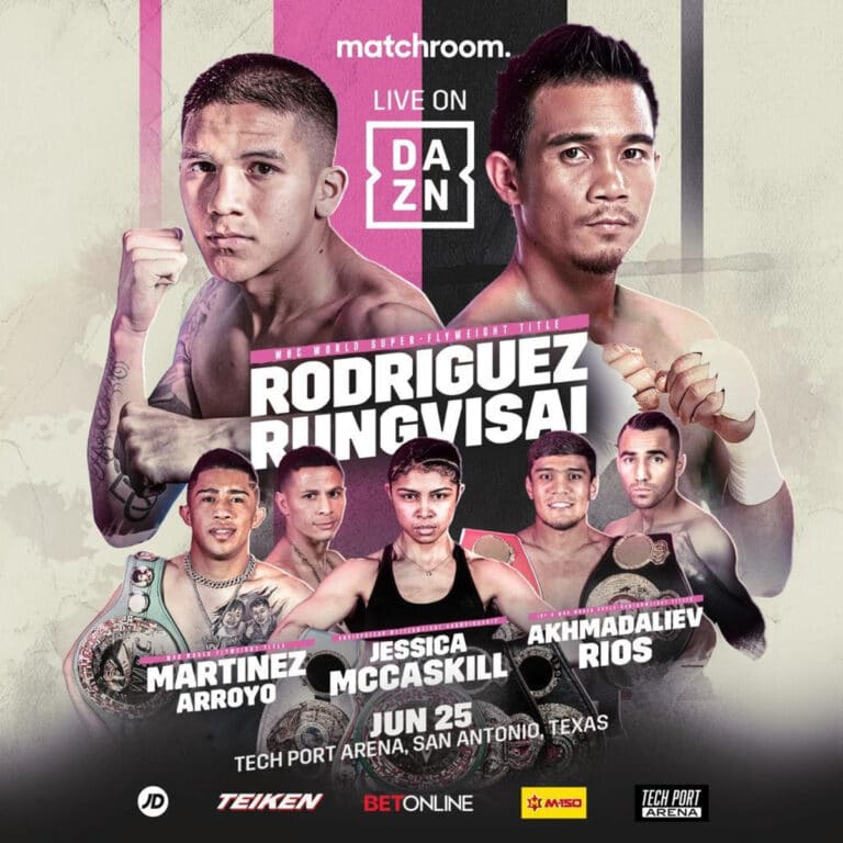 Jesse Rodriguez defends against Srisaket Sor Rungvisai this Saturday, June 25th on DAZN