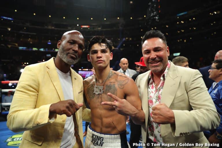 Ryan Garcia reacts to Mayweather's request for 135-lb limit for Tank Davis fight