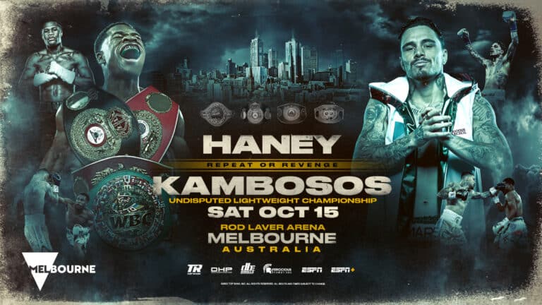 OFFICIAL: Haney vs Kambosos Jr II on October 15th on ESPN