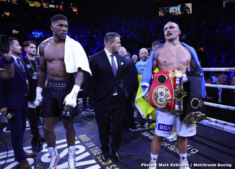 Usyk Dismisses Joshua's "Transformation" Under Davison's Training