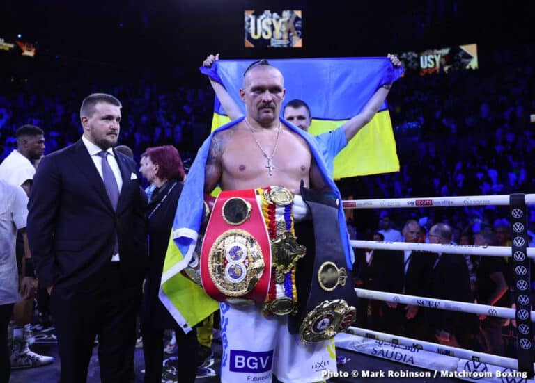 Oleksandr Usyk & Tyson Fury in talks for March clash in Saudi Arabia