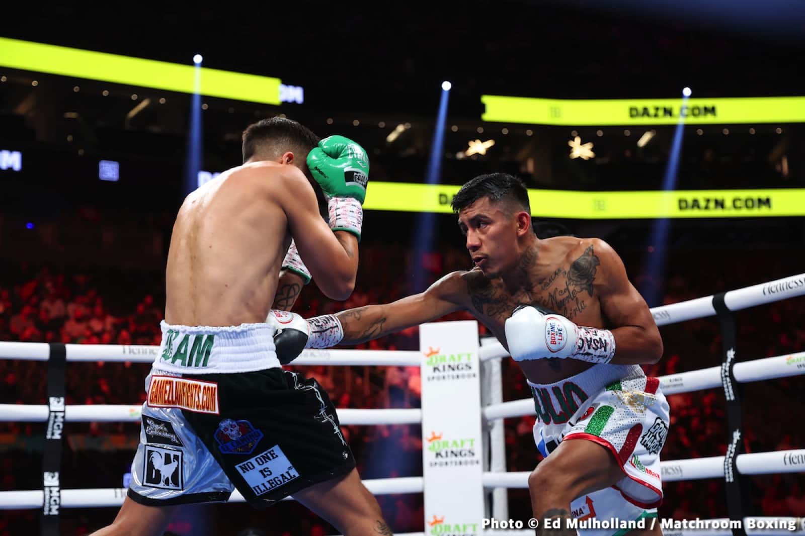 Boxing photo: Canelo Alvarez, Gennadiy Golovkin, Jesse ‘Bam’ Rodriguez image Canelo Alvarez vs. Gennadiy Golovkin - live action results for trilogy fight