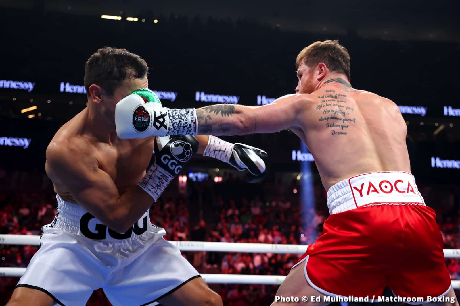 Boxing photo: Canelo Alvarez, Gennadiy Golovkin, Jesse ‘Bam’ Rodriguez image Canelo Alvarez vs. Gennadiy Golovkin - live action results for trilogy fight