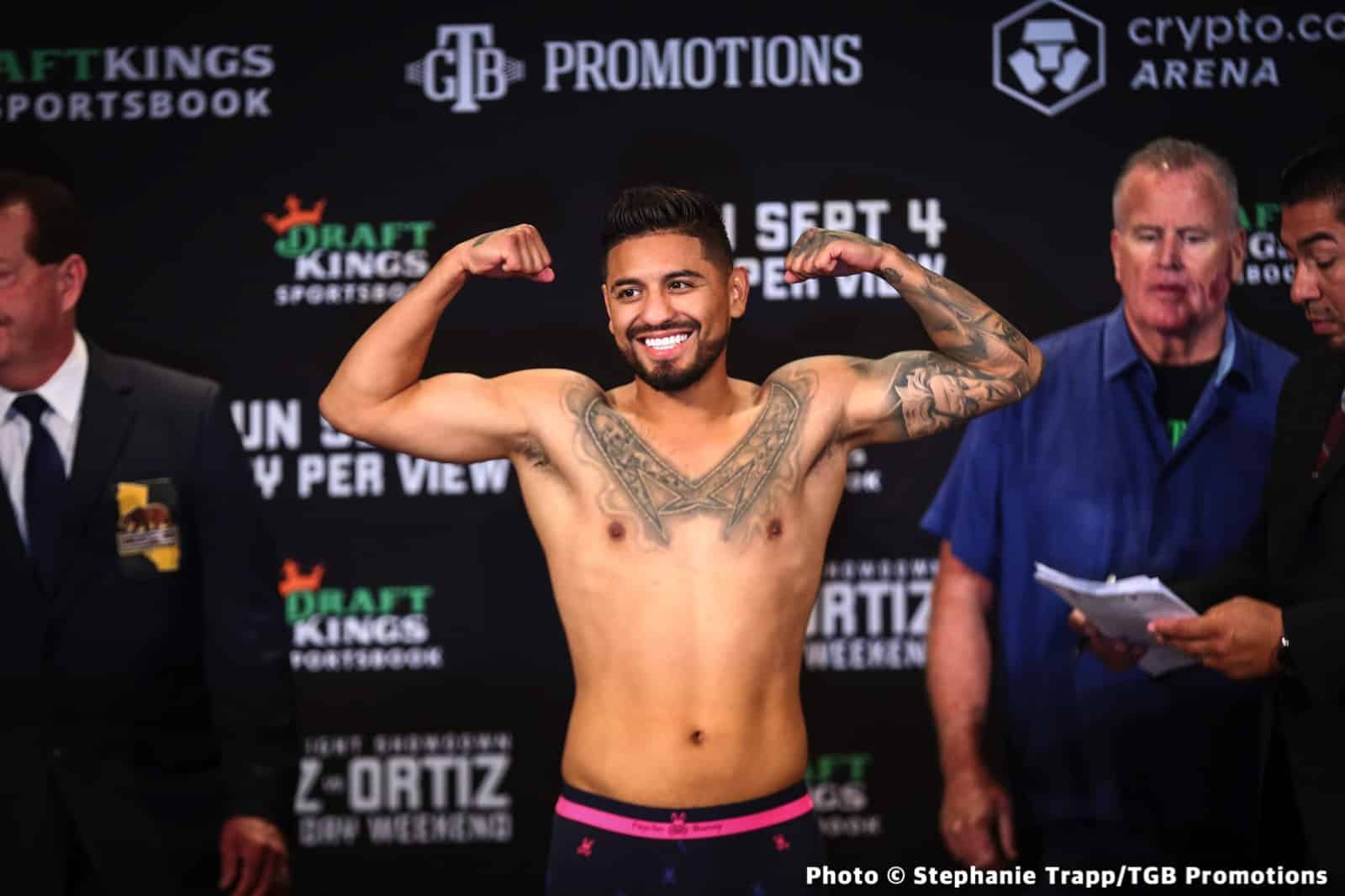 Boxing photo: Andy Ruiz Jr, Eduardo Ramirez, Isaac 'Pitbull' Cruz, Jose Valenzuela, Luis Ortiz image Andy Ruiz Jr vs. Luis Ortiz - weights