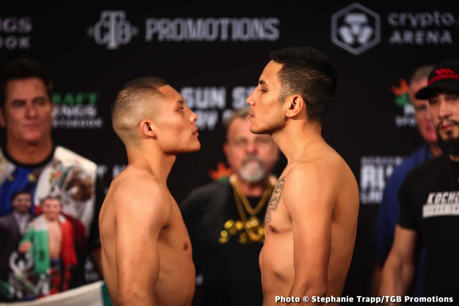 Boxing photo: Andy Ruiz Jr, Eduardo Ramirez, Isaac 'Pitbull' Cruz, Jose Valenzuela, Luis Ortiz image Andy Ruiz Jr vs. Luis Ortiz - weights